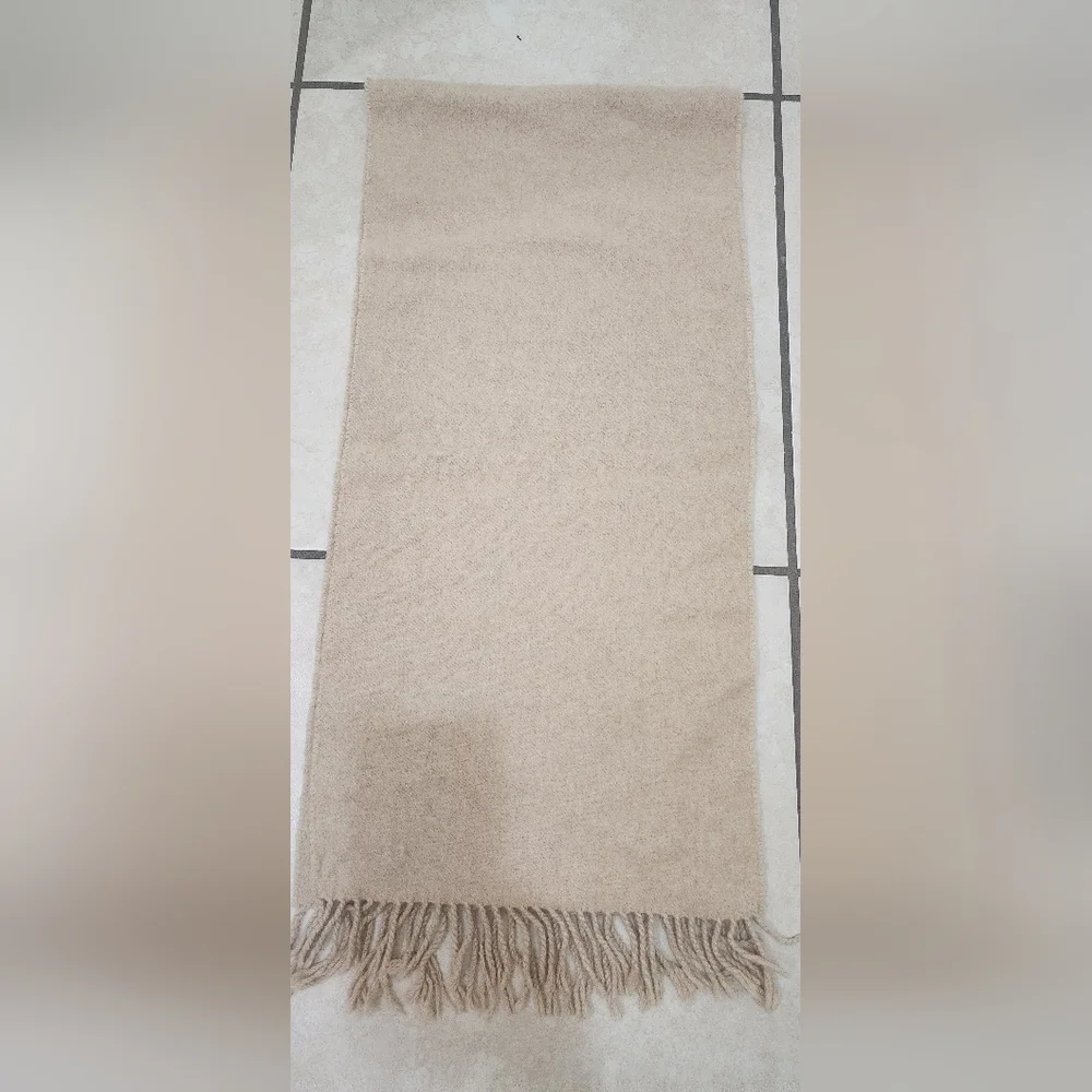 Balenciaga‎ Paris Cashmere Scarf in Beige